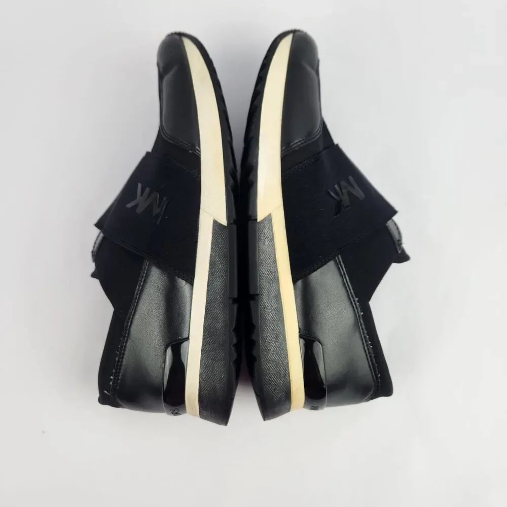 Michael Kors Felix, Black slip-on white siding, Trainer Sneakers Black 8M